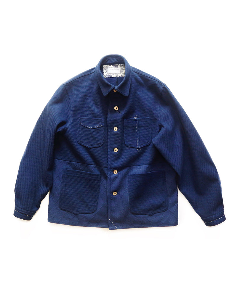 Indigo Kendo Cargo Jacket - Vintage Multi-Pocket Limited Edition