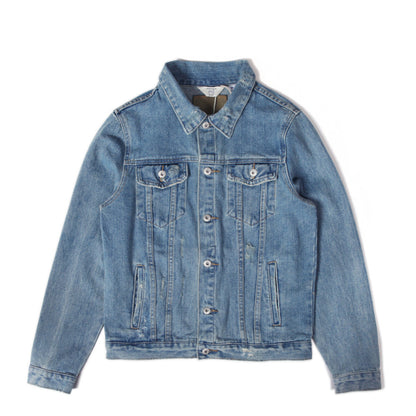 Heavy Washed Slim Denim Jacket – Workwear Inspired Casual Streetwear