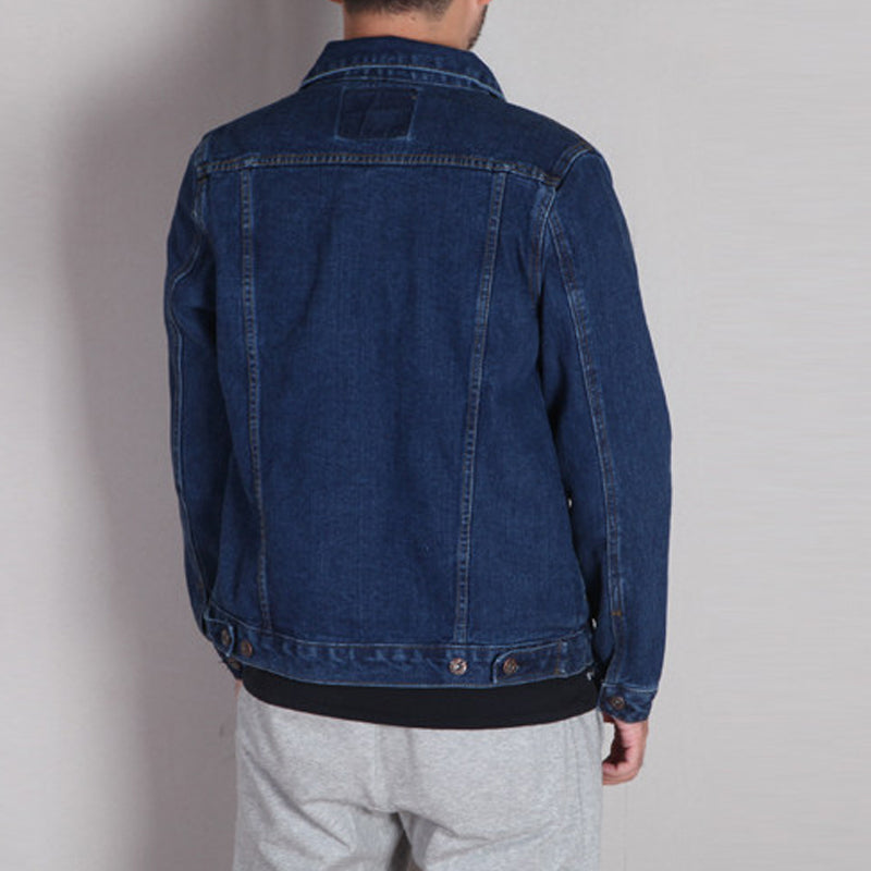 Heavy Washed Slim Denim Jacket – Workwear Inspired Casual Streetwear