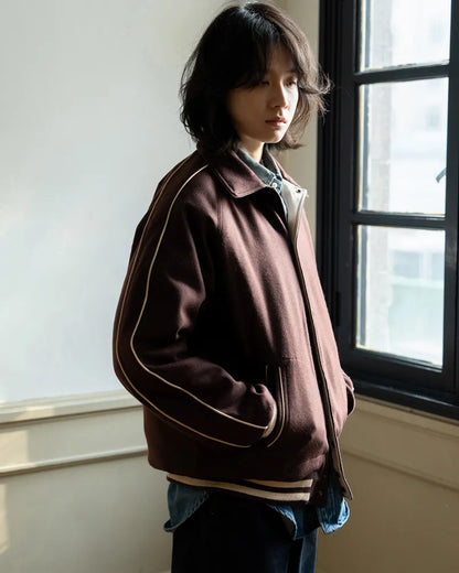 Thinsulate wool-blend reversible cotton jacket is unisex style
