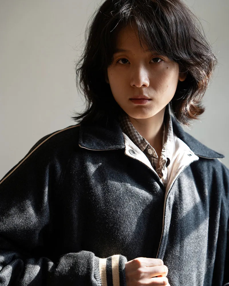 Thinsulate wool-blend reversible cotton jacket is unisex style