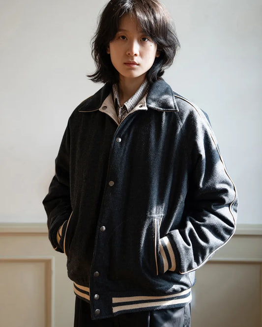 Thinsulate Wool-Blend Reversible Jacket - Unisex Japanese Quilted Cotton Jacket