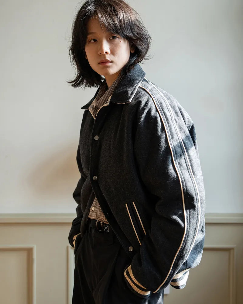 Thinsulate wool-blend reversible cotton jacket is unisex style