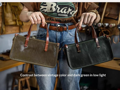 Vintage bags, niche soft leather handmade bags, leather small square bags, women's crossbody wide straps, top layer cowhide tote bags – Japanese vintage | yamalin clothes | Yamalinclothes