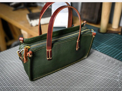 Vintage bags, niche soft leather handmade bags, leather small square bags, women's crossbody wide straps, top layer cowhide tote bags – Japanese vintage | yamalin clothes | Yamalinclothes