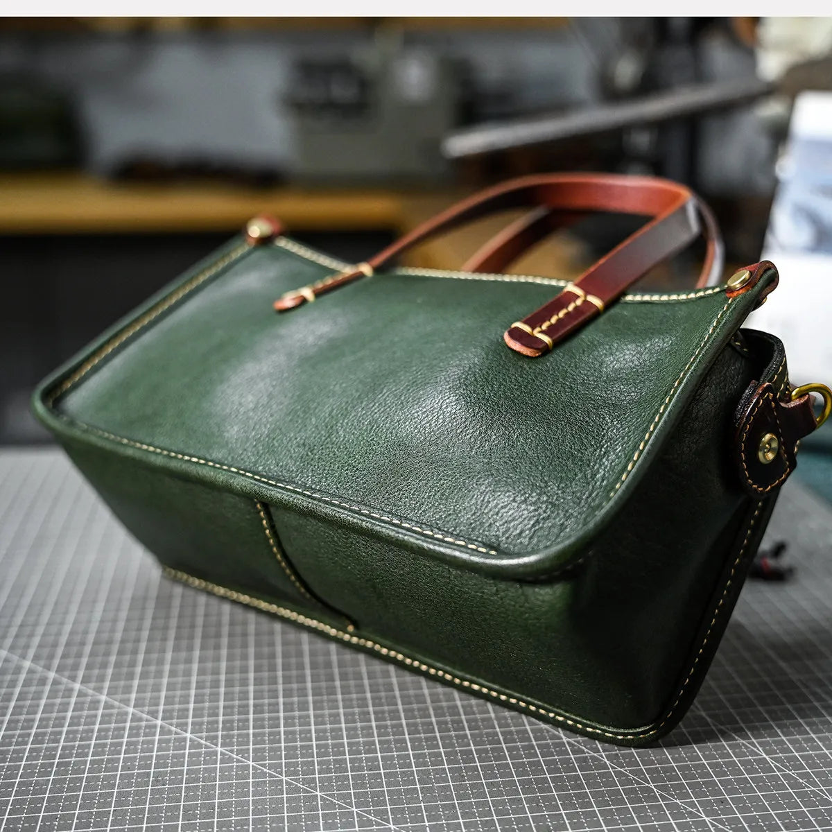 Vintage bags, niche soft leather handmade bags, leather small square bags, women's crossbody wide straps, top layer cowhide tote bags – Japanese vintage | yamalin clothes | Yamalinclothes