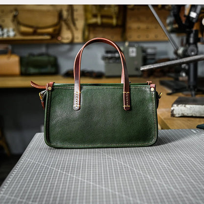 Vintage bags, niche soft leather handmade bags, leather small square bags, women's crossbody wide straps, top layer cowhide tote bags – Japanese vintage | yamalin clothes | Yamalinclothes