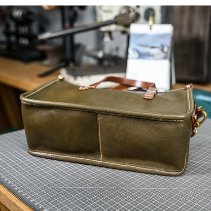 Vintage bags, niche soft leather handmade bags, leather small square bags, women's crossbody wide straps, top layer cowhide tote bags – Japanese vintage | yamalin clothes | Yamalinclothes