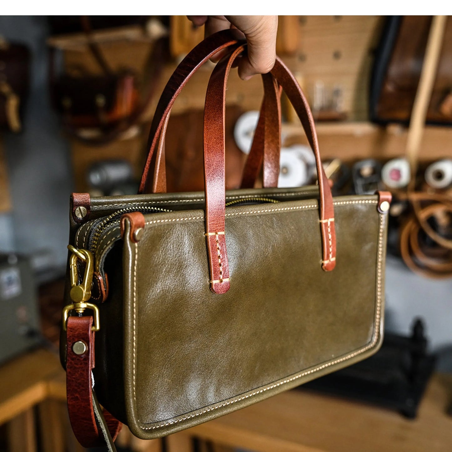Vintage bags, niche soft leather handmade bags, leather small square bags, women's crossbody wide straps, top layer cowhide tote bags – Japanese vintage | yamalin clothes | Yamalinclothes