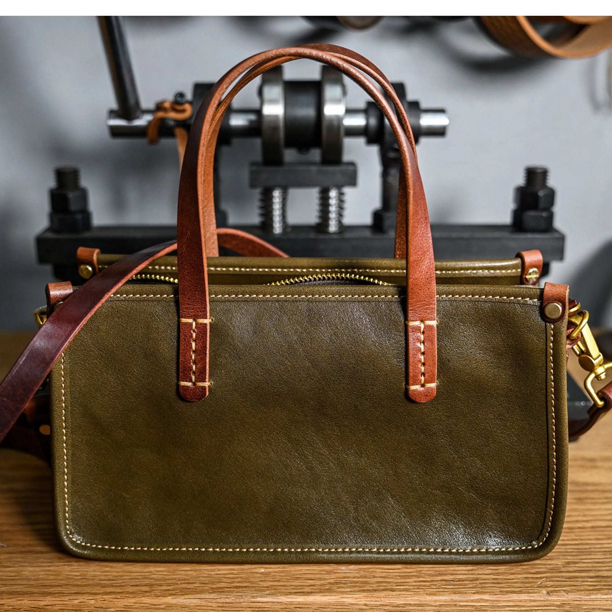 Vintage bags, niche soft leather handmade bags, leather small square bags, women's crossbody wide straps, top layer cowhide tote bags – Japanese vintage | yamalin clothes | Yamalinclothes