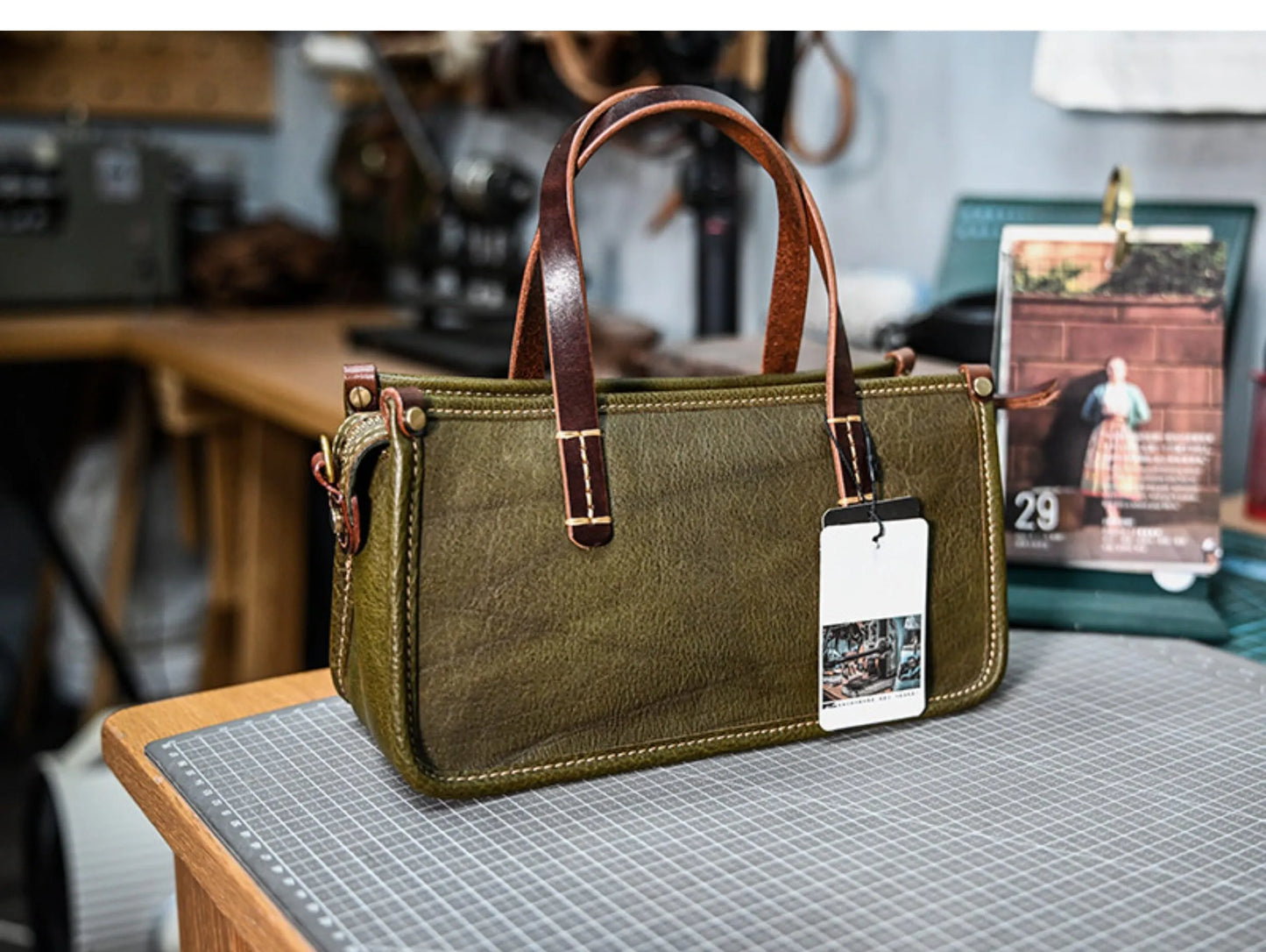 Vintage bags, niche soft leather handmade bags, leather small square bags, women's crossbody wide straps, top layer cowhide tote bags – Japanese vintage | yamalin clothes | Yamalinclothes