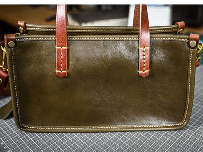 Vintage bags, niche soft leather handmade bags, leather small square bags, women's crossbody wide straps, top layer cowhide tote bags – Japanese vintage | yamalin clothes | Yamalinclothes