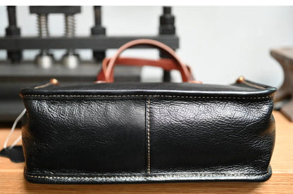 Vintage bags, niche soft leather handmade bags, leather small square bags, women's crossbody wide straps, top layer cowhide tote bags – Japanese vintage | yamalin clothes | Yamalinclothes
