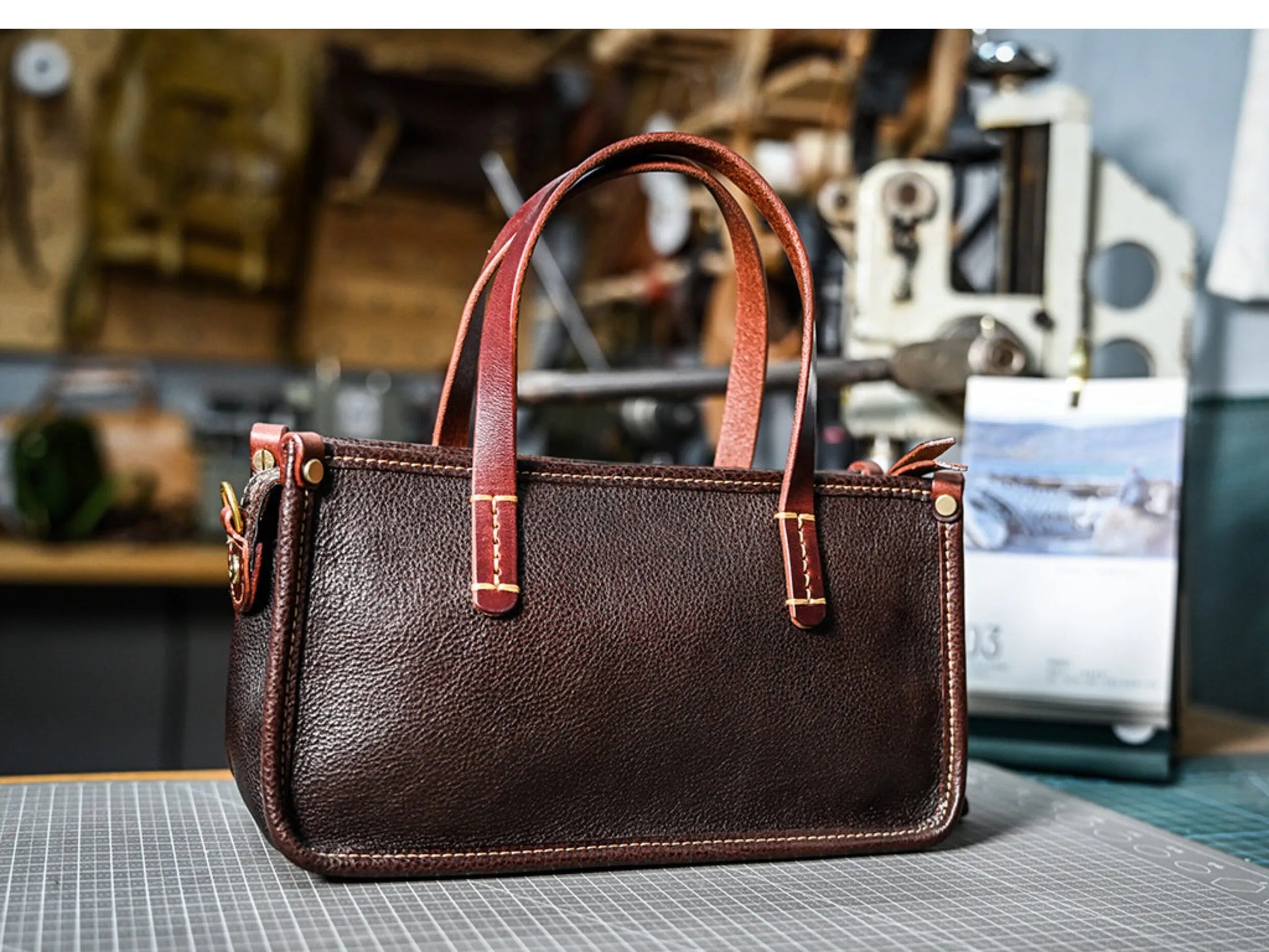 Vintage bags, niche soft leather handmade bags, leather small square bags, women's crossbody wide straps, top layer cowhide tote bags – Japanese vintage | yamalin clothes | Yamalinclothes