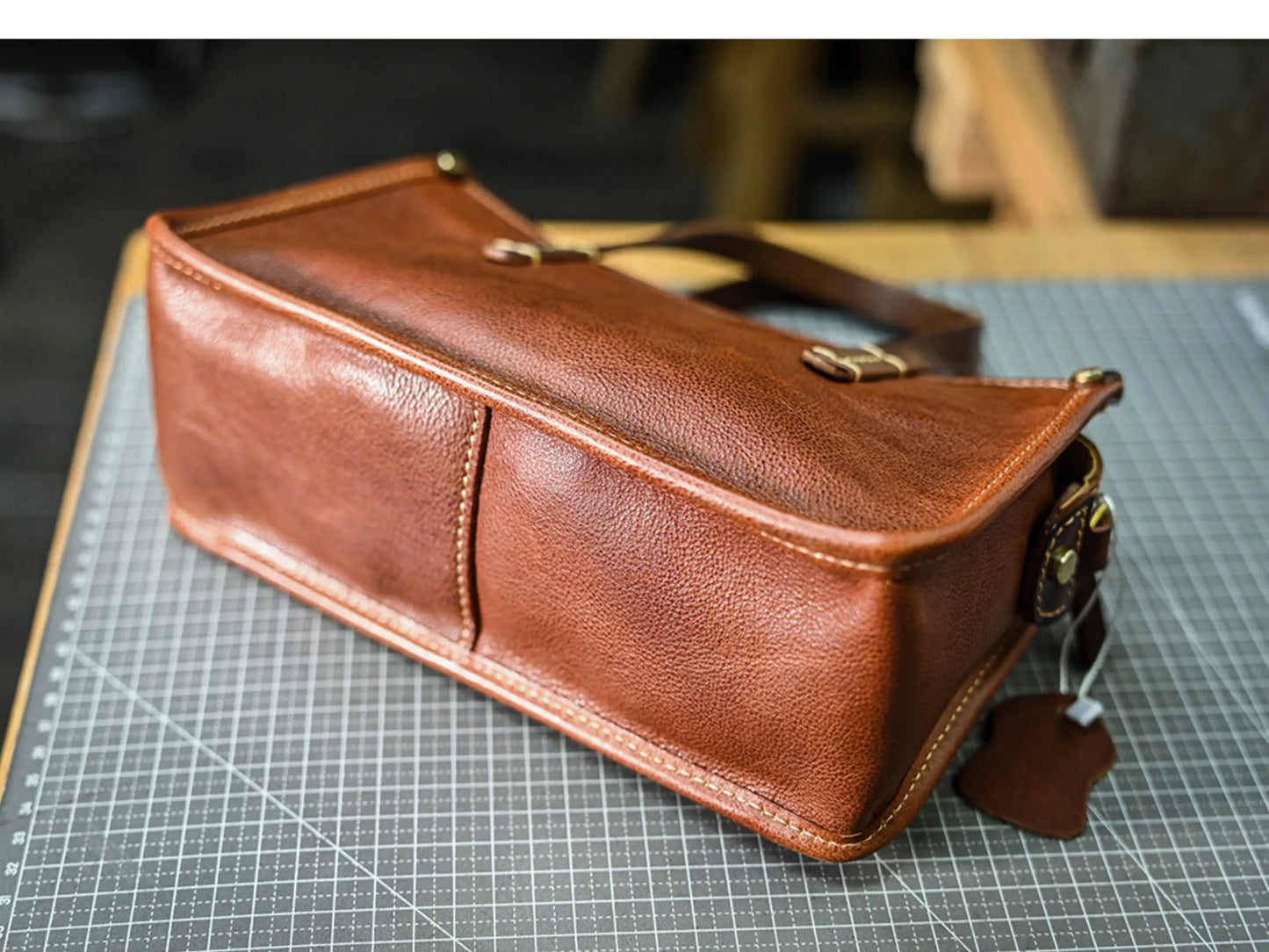 Vintage bags, niche soft leather handmade bags, leather small square bags, women's crossbody wide straps, top layer cowhide tote bags – Japanese vintage | yamalin clothes | Yamalinclothes