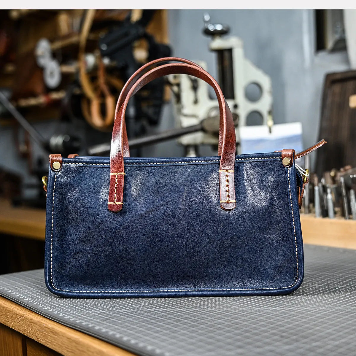 Vintage bags, niche soft leather handmade bags, leather small square bags, women's crossbody wide straps, top layer cowhide tote bags – Japanese vintage | yamalin clothes | Yamalinclothes