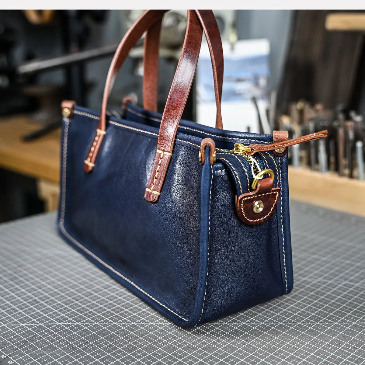 Vintage bags, niche soft leather handmade bags, leather small square bags, women's crossbody wide straps, top layer cowhide tote bags – Japanese vintage | yamalin clothes | Yamalinclothes