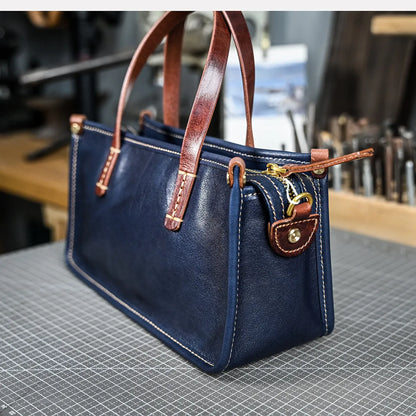 Vintage bags, niche soft leather handmade bags, leather small square bags, women's crossbody wide straps, top layer cowhide tote bags – Japanese vintage | yamalin clothes | Yamalinclothes