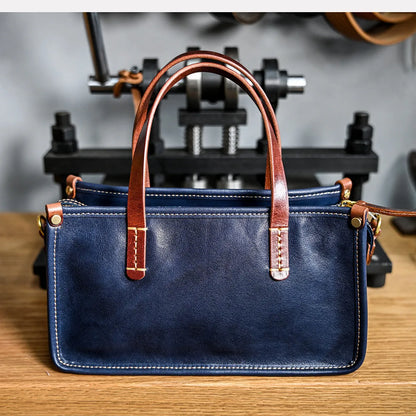 Vintage bags, niche soft leather handmade bags, leather small square bags, women's crossbody wide straps, top layer cowhide tote bags – Japanese vintage | yamalin clothes | Yamalinclothes