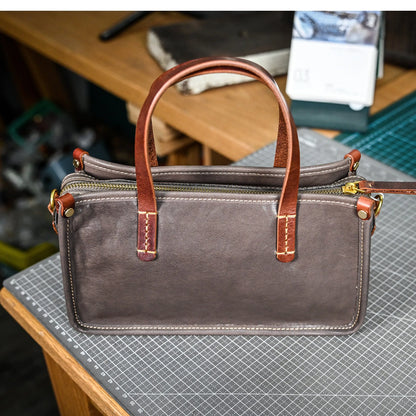 Vintage bags, niche soft leather handmade bags, leather small square bags, women's crossbody wide straps, top layer cowhide tote bags – Japanese vintage | yamalin clothes | Yamalinclothes