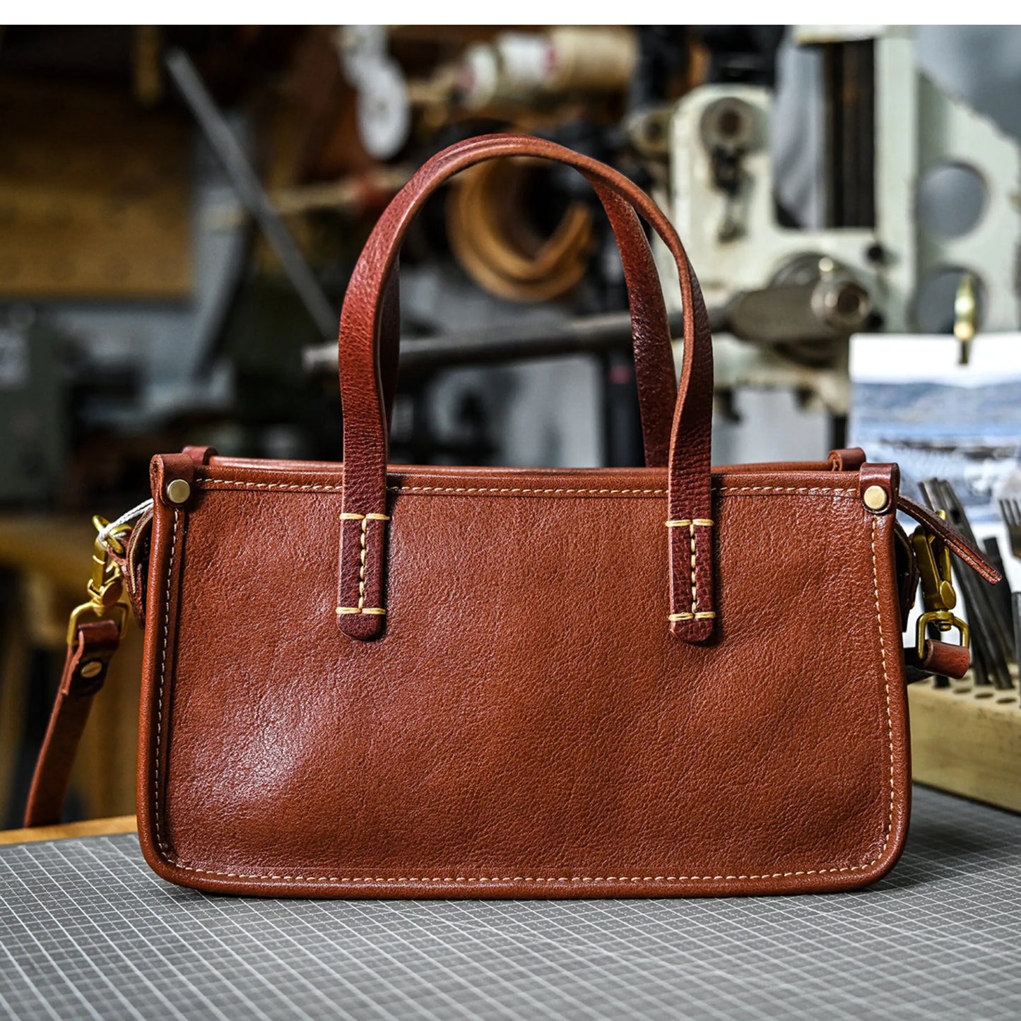 Vintage bags, niche soft leather handmade bags, leather small square bags, women's crossbody wide straps, top layer cowhide tote bags – Japanese vintage | yamalin clothes | Yamalinclothes