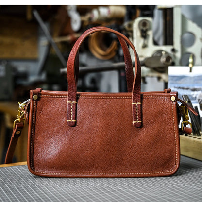 Vintage bags, niche soft leather handmade bags, leather small square bags, women's crossbody wide straps, top layer cowhide tote bags – Japanese vintage | yamalin clothes | Yamalinclothes