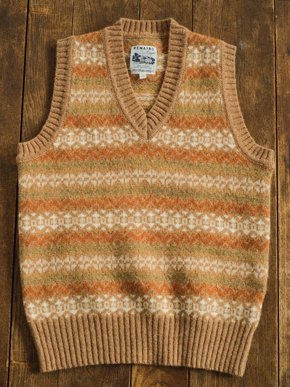 British-Retro Fair Isle Wool Vest – Idle Style Jacquard (Unisex)