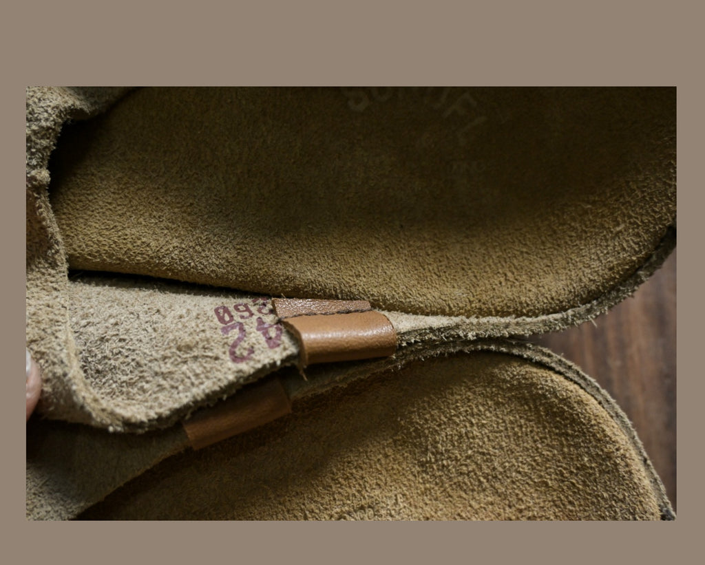 Sonofloong Retro Genuine Leather Mules - Silver Buckle Thick-Soled Cork Birkenstock Style