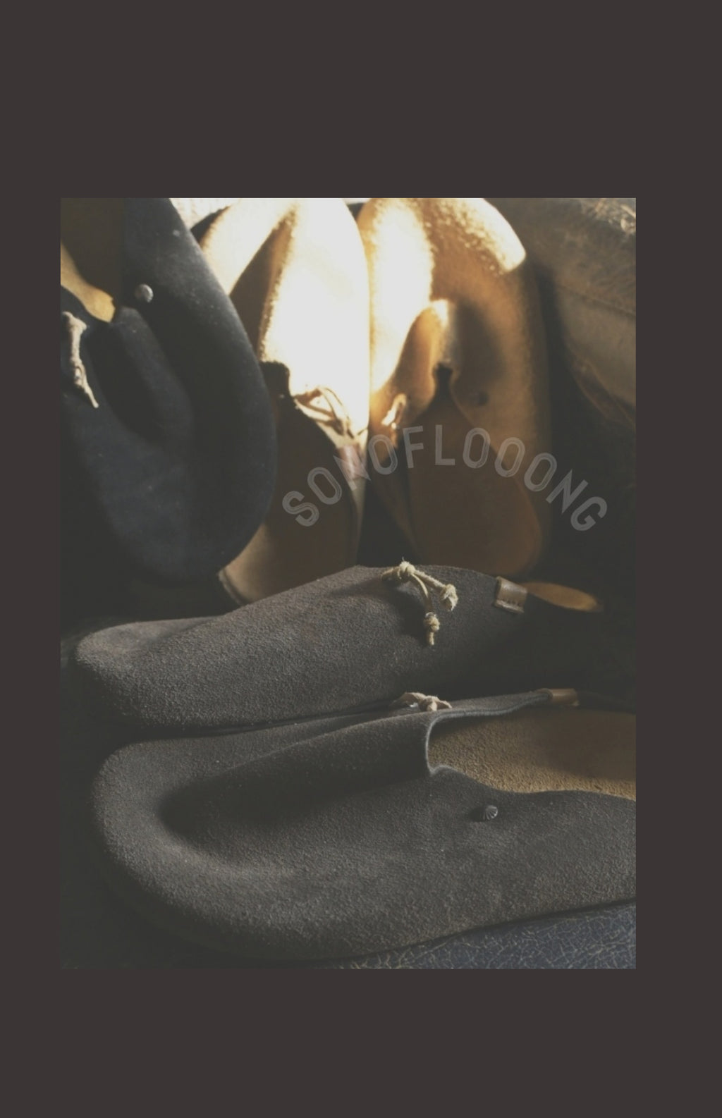 Sonofloong Retro Genuine Leather Mules - Silver Buckle Thick-Soled Cork Birkenstock Style