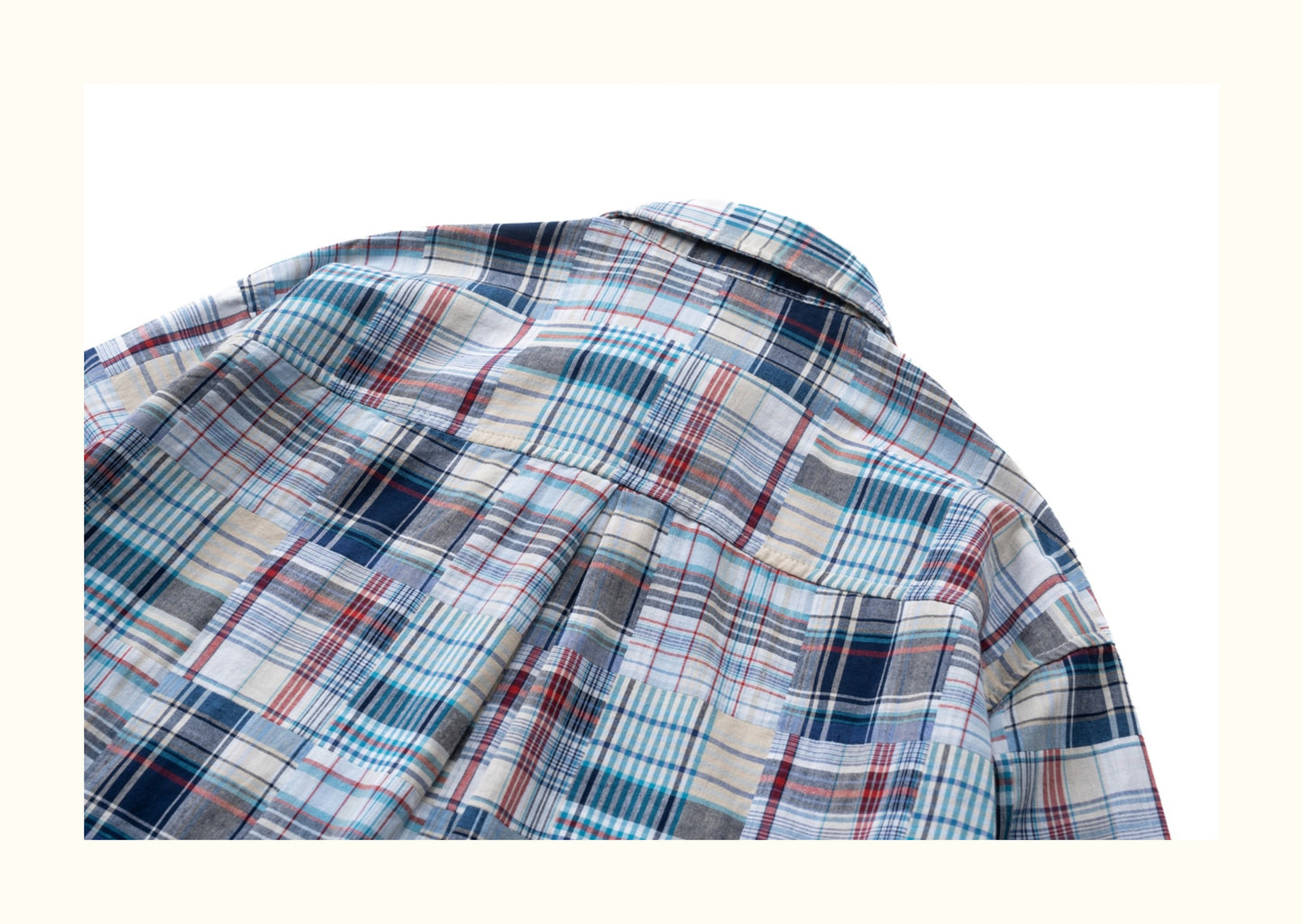 Baijia-Cloth Colorful Plaid Patchwork Shirt – Japanese Retro Loose Long Sleeve (Unisex)