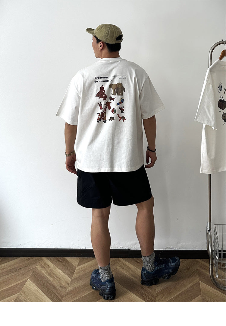 Animal Nature Life Theme Loose Fit Short Sleeve T-Shirt