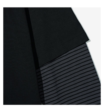 Vintage Two-Piece Look Striped Long Sleeve T-Shirt – Washed Cotton (Men)