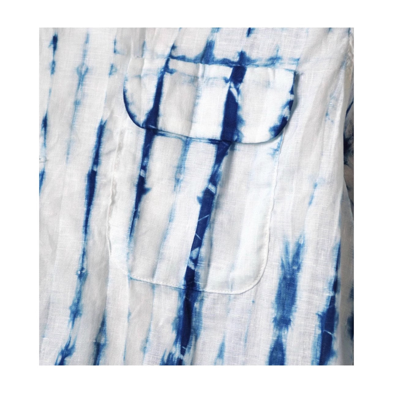 Kapital 25AW Kazuhiro Hirata Cotton-Linen Tie-Dye Pleated Shirt – Loose, Turn-Down Collar, Japanese Style