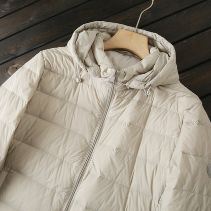 Men's Export Overstock Lightweight Hooded Down Jacket - Autumn Winter Warm Short Cold-Proof Coat