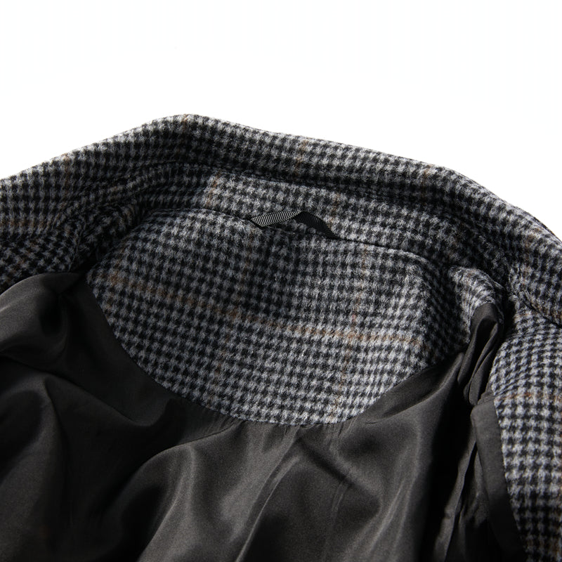 Heavyweight 53% Sheep Wool Houndstooth Lapel Coat – Korean-Style Casual Winter Staple