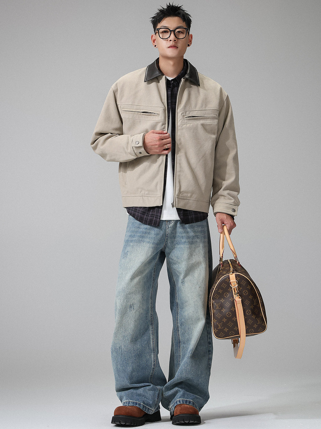 American-style trendy brand lapel Harrington jacket for men, spring workwear Detroit coat – Japanese vintage | yamalin clothes | Yamalinclothes