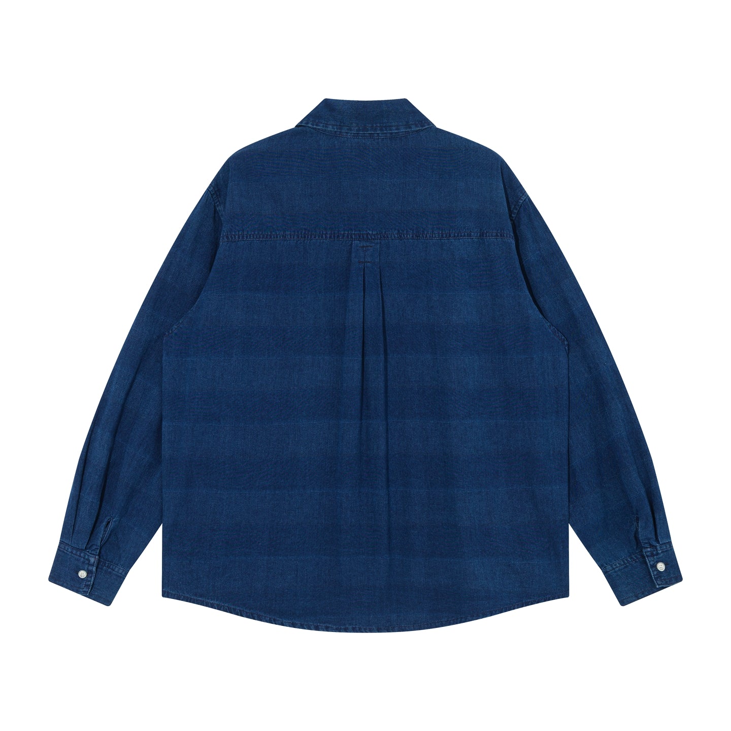 Vintage Dyed Oversized Denim Shirt — Loose Casual Drop-Shoulder for Men & Women