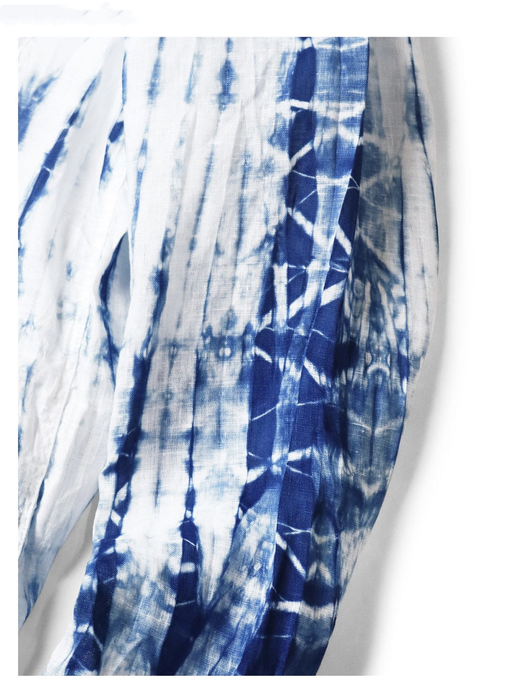 Kapital 25AW Kazuhiro Hirata Cotton-Linen Tie-Dye Pleated Shirt – Loose, Turn-Down Collar, Japanese Style