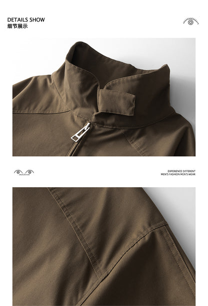 Mountain-Style Vintage Coffee-Brown Workwear Jacket – Casual Cotton Coat (Unisex)