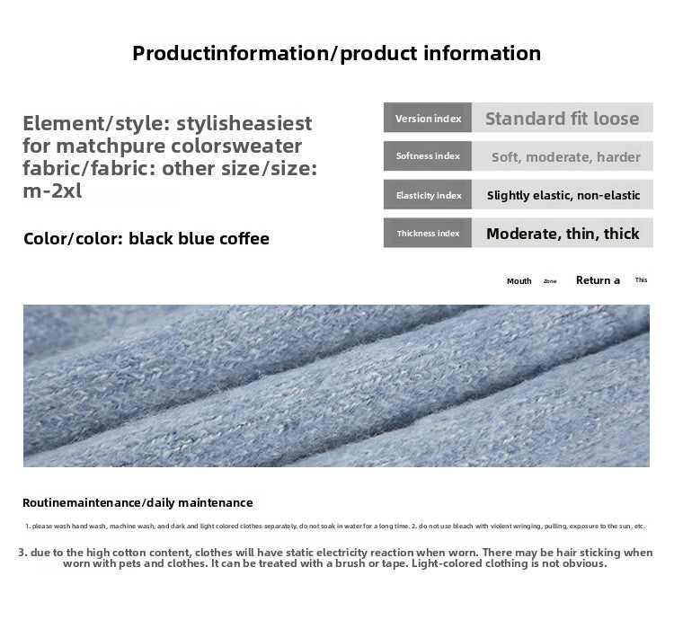 GPstudio American Style Trendy Brand Seahorse Wool V-Neck Sweater for Men Spring Melad Brown Lazy Top Knitted Shirt