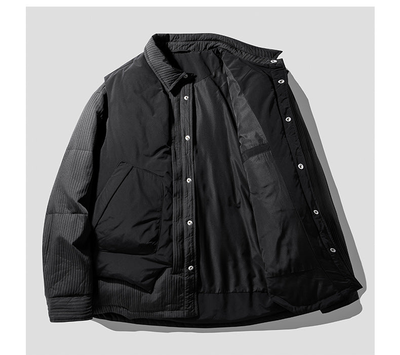 Two-Piece White Duck Down Jacket – Designer Split-Style Winter Coat (Unisex)