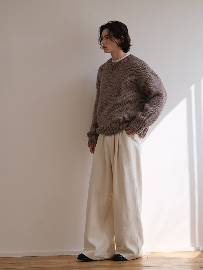 Coke Life Carpem Winter Nordic Iceland Wool Sweater - Handmade Thick-Knit Loose Lazy Top