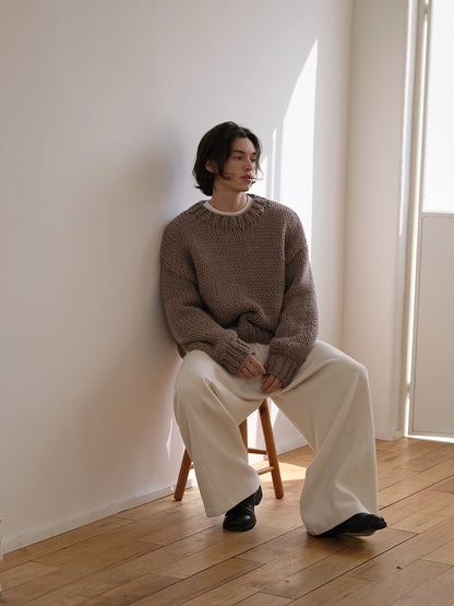 Coke Life Carpem Winter Nordic Iceland Wool Sweater - Handmade Thick-Knit Loose Lazy Top