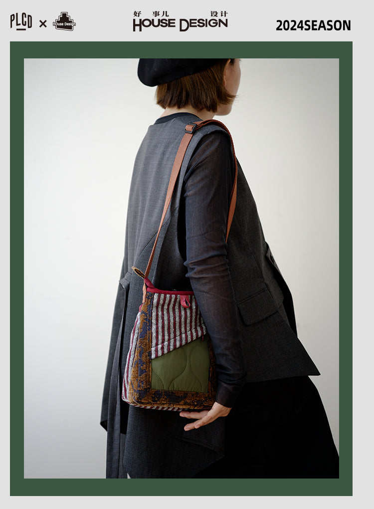 Original 2024 Autumn Winter New Wool Lightweight Crossbody Phone Bag Retro Niche Mini Bag