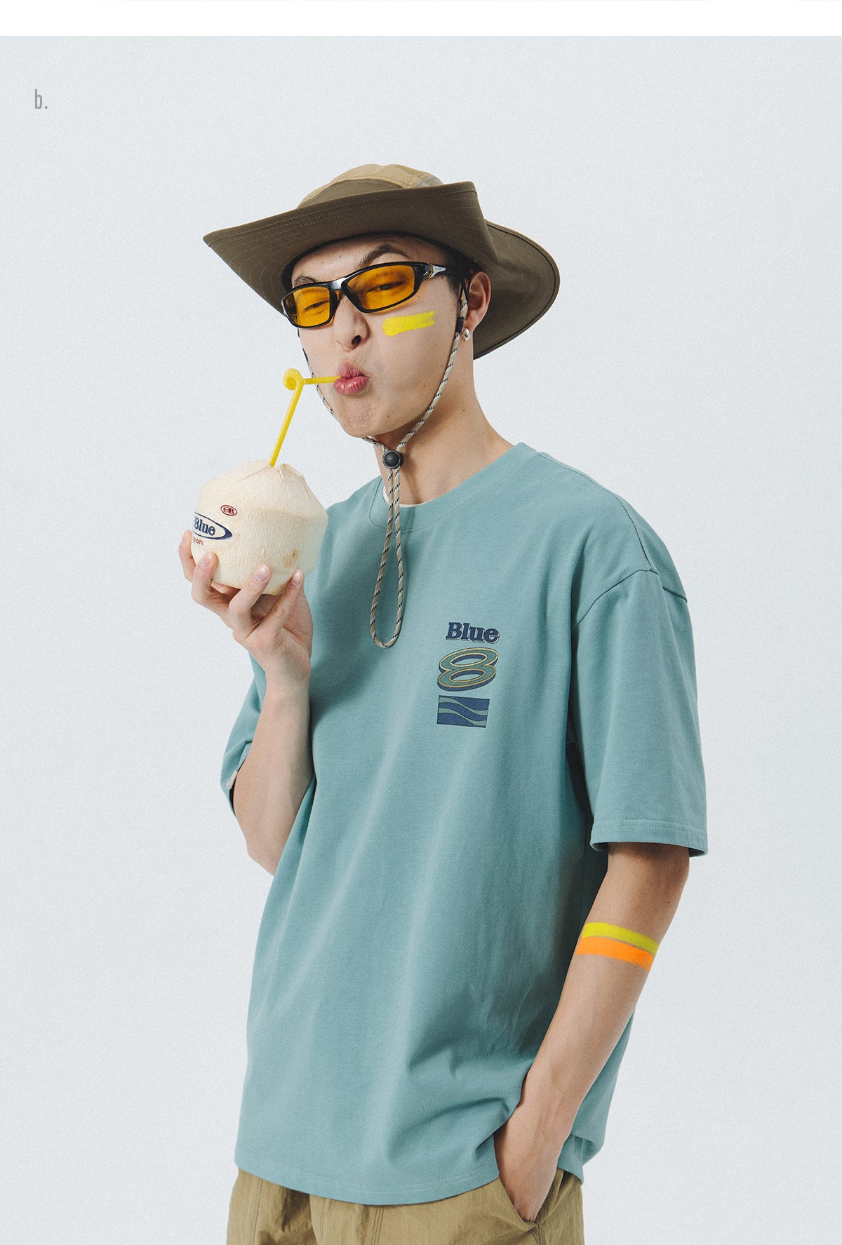 Lanqi Summer New Trend American Retro Heavy Cool T-Shirt Couple Short Sleeve Men