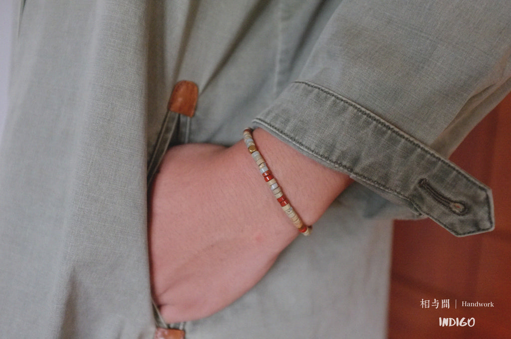 Original Natural Brown Series Shoushan Stone Niche Personality Couple Bracelets Brass Artistic Bracelets