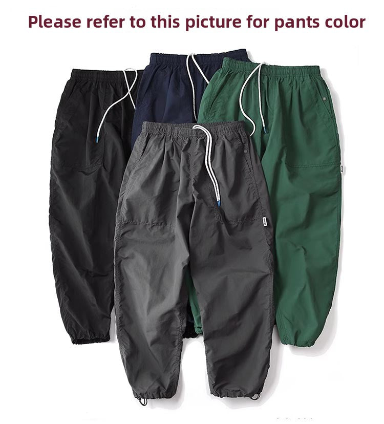 Unisex Japanese Style Summer Cargo Pants - Thin Quick-Dry Breathable Loose Paratrooper Pants