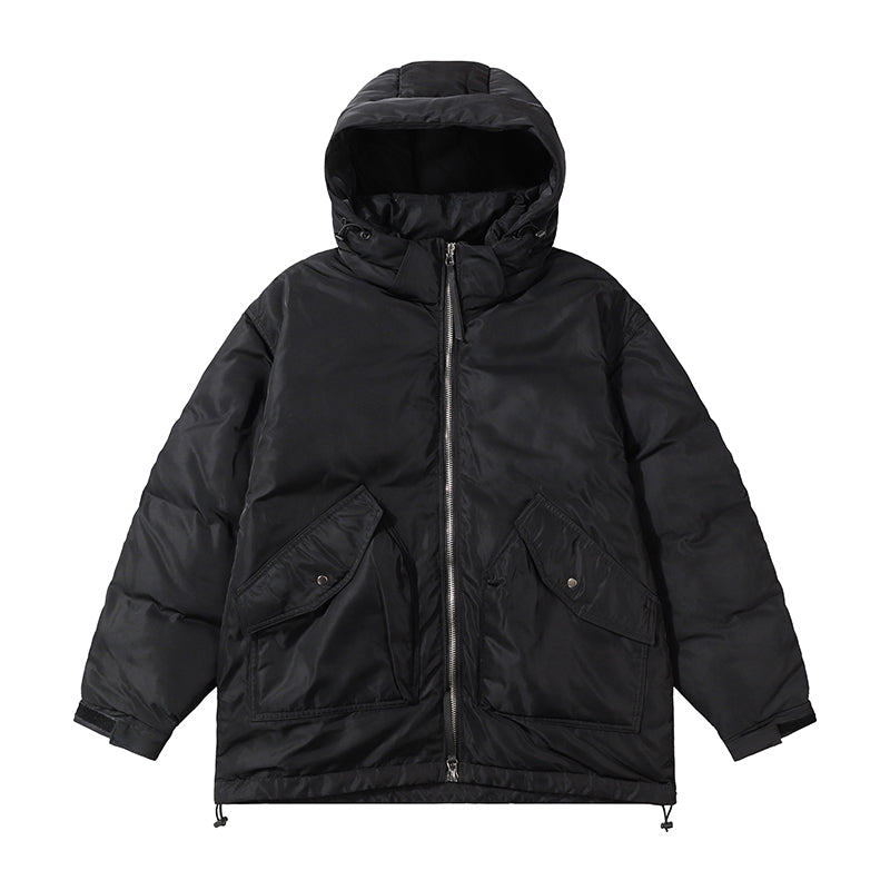 Cooker Stand Collar Hooded Down Jacket Zipper Thickened Trendy Brand Warm Men's New White Duck Down Coat New Winter