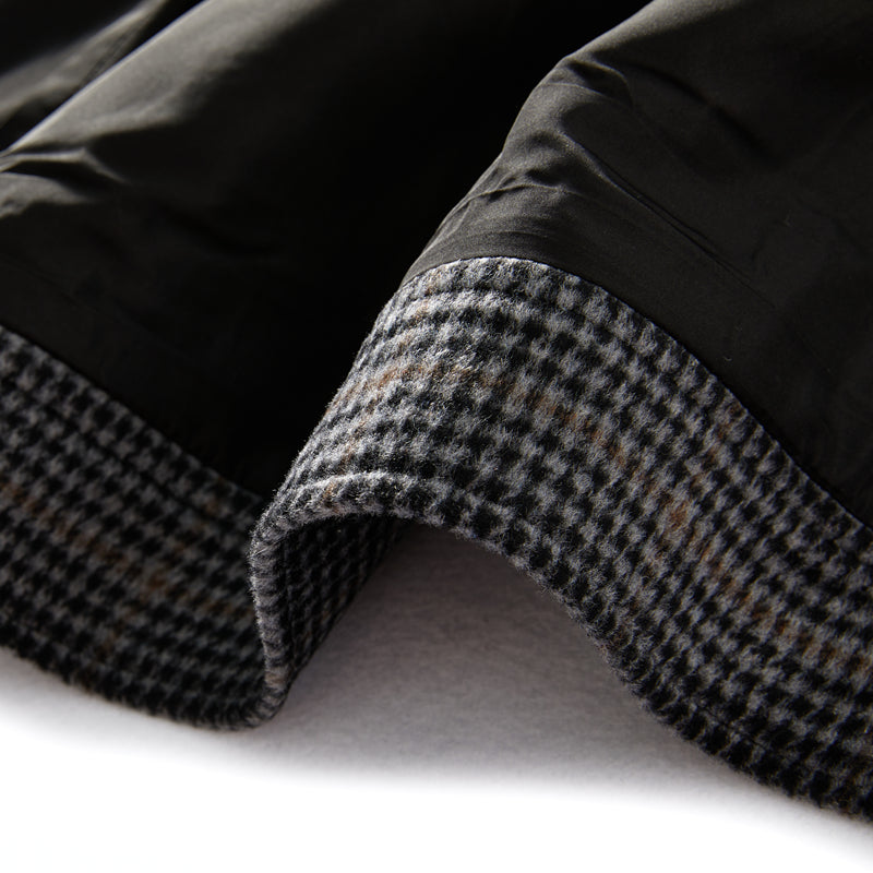 Heavyweight 53% Sheep Wool Houndstooth Lapel Coat – Korean-Style Casual Winter Staple