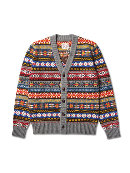 Fair Isle Merino Wool Crew Neck Sweater – Vintage British Retro (Unisex)